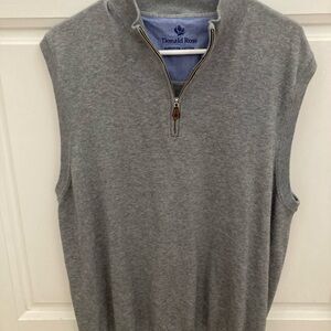 Donald Ross Men's Gray Zip-Up Sweater